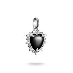 Thomas Sabo Vintage fekete szív ezüst charm CC1286-643-11