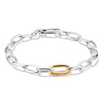 Thomas Sabo Ovális szemű ezüst karkötő aranyozott nyitható szemmel 