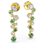 Swarovski Constella arany színű fülbevaló zöld és áttetsző kristállyal 57322248