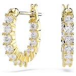 Swarovski Matrix arany színű karika fülbevaló áttetsző kristállyal 5733398