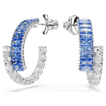 Swarovski Matrix ezüst színű fülbevaló kék kristállyal 5722459