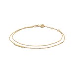 Jackie Gold Dupla soros 14K arany karkötő rúd díszítéssel JKB20.072