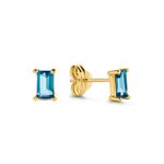 Jackie Gold Medina 14K arany London Blue topáz köves fülbevaló JKE21.158