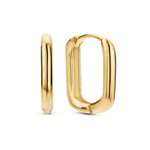 Jackie Gold Grand Place M 14K arany szögletes karika fülbevaló JKE22.257