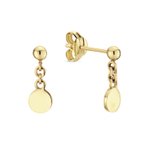 Jackie Gold 14K arany csillogó korongos fülbevaló JKE24.402