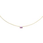 Jackie Gold Medina ametiszt 14K arany nyaklánc JKN21.156
