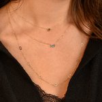 Jackie Gold 14K arany nyaklánc fehér topázzal JKN21.158