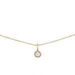 Jackie Gold Grimaldi 14 karátos arany nyaklánc fehér topázzal JKN25.511