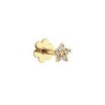 Jackie Gold Csillag fehér topáz 14K arany piercing JKP24.427