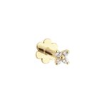 Jackie Gold Virág fehér topáz 14K arany piercing JKP24.428