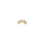 Jackie Gold Ív fehér topáz 14K arany piercing JKP24.431