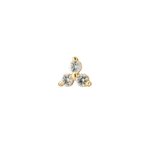 Jackie Gold Háromszög fehér topáz 14K arany piercing JKP24.433