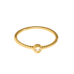 Jackie Gold Grimaldi fehér topáz 14K arany gyűrű 