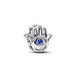 Pandora ékszer Hamza keze ezüst charm kék kristállyal 794062C01