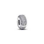 Pandora ékszer Pávé köves szilikonos ezüst klip 794032C01