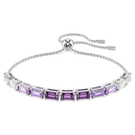 Swarovski Matrix állítható karkötő lila kristályokkal 5707199