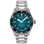 Tissot Seastar 1000 Powermatic 80 fém szíjas türkiz számlapos karóra T1208071109100