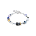 Coeur de Lion GeoCUBE precious Motion kék-ezüst karkötő 3017/30-0708