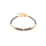 Coeur de Lion Csillámló gyöngyök arany-barna karkötő 4312/30-1100