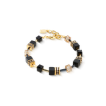 Coeur de Lion  GeoCUBE ónix fekete-arany karkötő 4018/30-1316