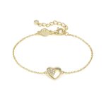 Nomination  Petite Sparkle szív aranyozott ezüst karkötő 242300/006