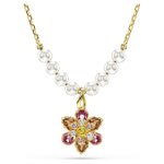 Swarovski Idyllia arany színű kristálygyöngyös nyaklánc virág medállal 5723140