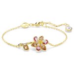 Swarovski Idyllia arany színű karkötő színes virág kristállyal 5732423