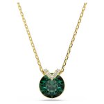 Swarovski Bella V medál arany színű nyaklánc zöld kristállyal 5735387