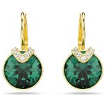 Swarovski Bella V csepp alakú arany színű fülbevaló zöld kristállyal 5735389
