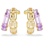 Swarovski Millenia arany színű fülbevaló lila és sárga kristállyal 5725757