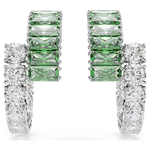 Swarovski Matrix ezüst színű fülbevaló zöld kristállyal 5732264