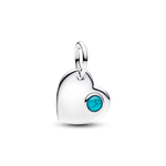 Pandora ékszer Gravírozható szív December függő ezüst charm 794295C12