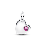 Pandora ékszer Gravírozható szív Október függő ezüst charm 794295C10