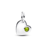 Pandora Gravírozható szív Augusztus függő ezüst charm 794295C08