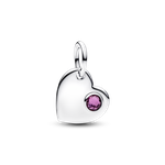 Pandora ékszer Gravírozható szív Február függő ezüst charm 794295C02