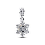 Pandora ékszer Hópehely dupla függő ezüst charm 794142C01