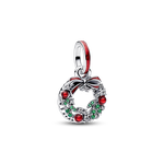 Pandora ékszer Karácsonyi koszorú függő ezüst charm 794238C01