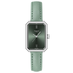 Tissot SRV zöld számlapos és bőrszíjas női karóra T1601101609300