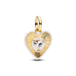 Pandora Sugárzó fehér szív shine függő charm 764409C01
