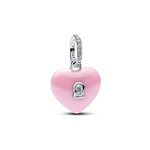 Pandora Pink kerámia szív ezüst charm 794424C01