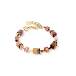 Coeur de Lion GeoCUBE Iconic barna-arany karkötő 2838/30-1132