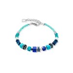 Coeur de Lion GeoCUBE Precious türkiz trikolor karkötő 3046/30-0607