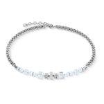 Coeur de Lion  Wave cube acél-drágakő nyaklánc 3022/10-1417