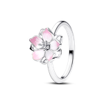 Pandora Cseresznye virág ezüst gyűrű 
