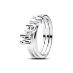 Pandora Mum feliratos osztható ezüst gyűrű 