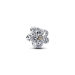 Pandora Pávé virág áttört ezüst charm 764480C01