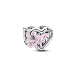 Pandora Összefonódó szív és pillangó ezüst charm 794475C01