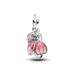Pandora Kéttónusú nyíló virág függő charm 764453C01