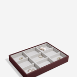 Stackers Bordó classic 9 fakkos ékszertálca 76870