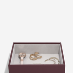 Stackers Bordó classic mély 1 fakkos ékszertálca 76867